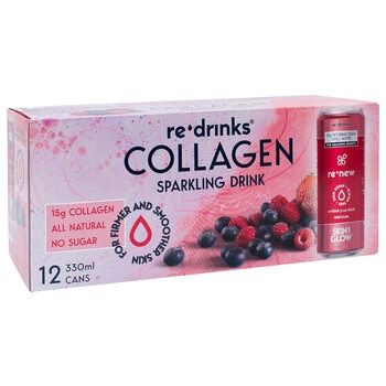 re'drinks re'new Sparkling Collagen Drink 12x330ml