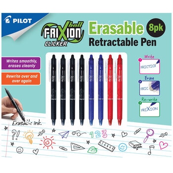 Pilot Frixion Erasable Retractable Pen 8 Pack