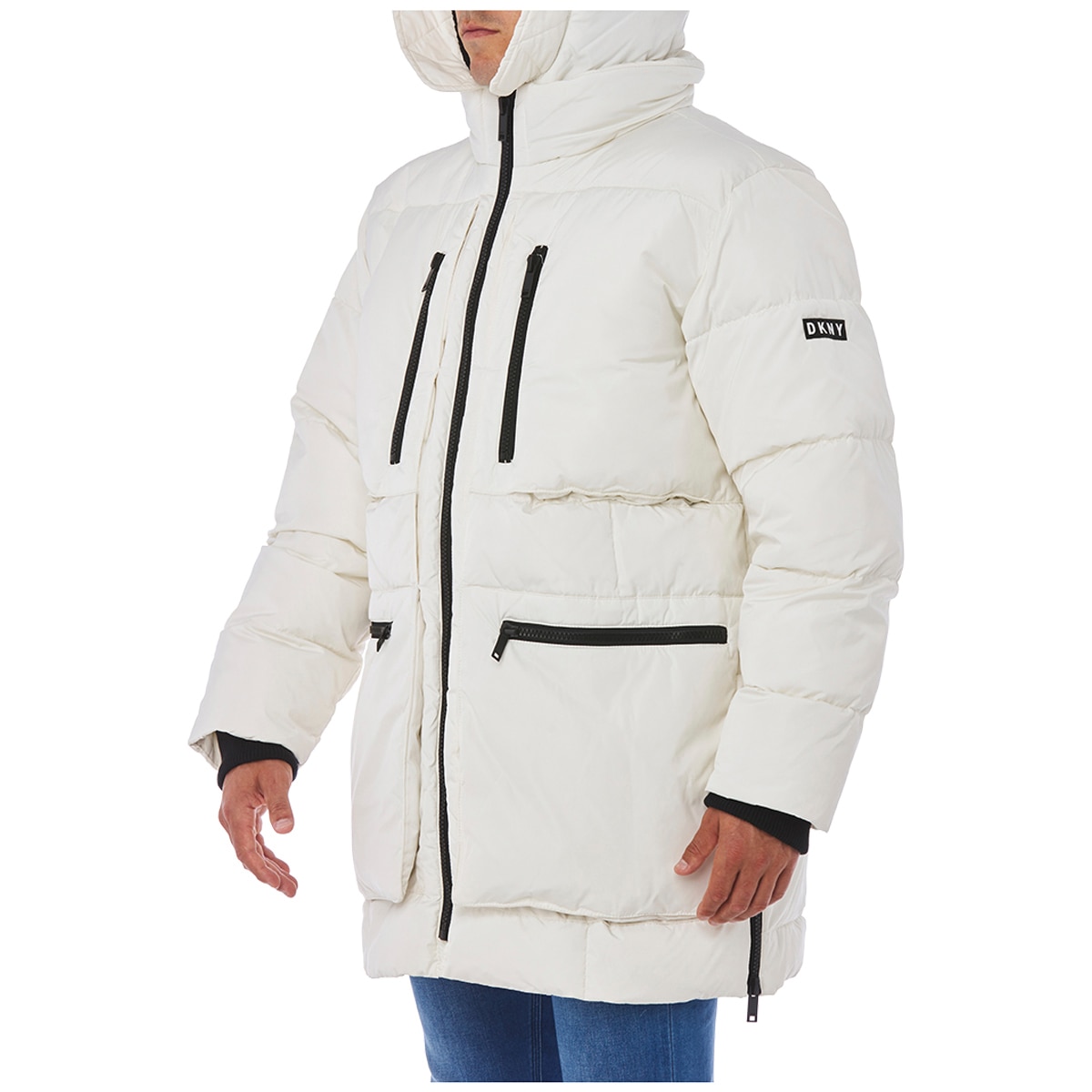 DKNY Men's Sherpa Jacket White