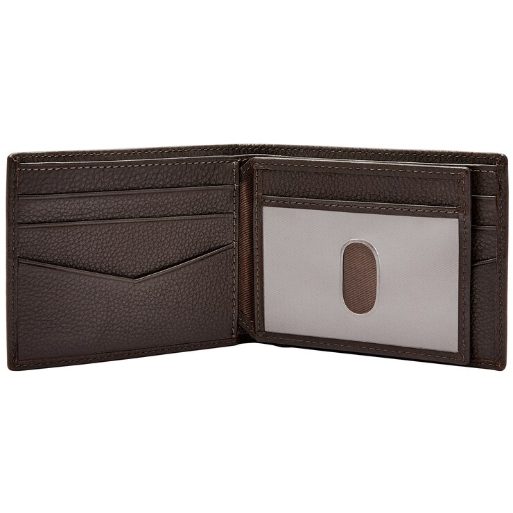 Fossil Men's Wilder Bifold with Flip ID Dark Brown | Costco Australia