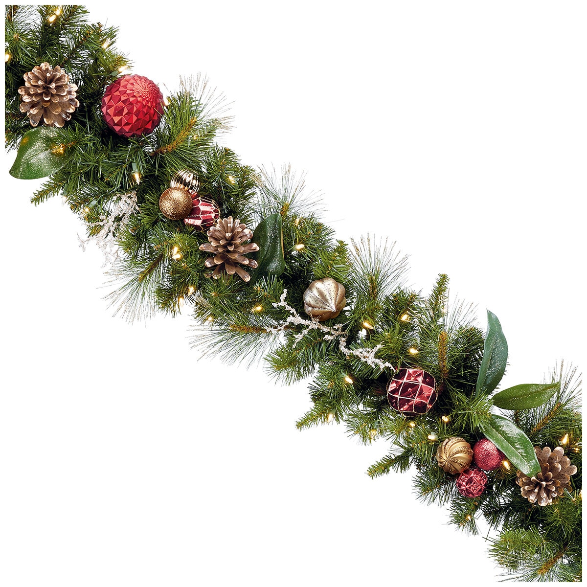 Pre-Lit Decorated Garland 2.7M