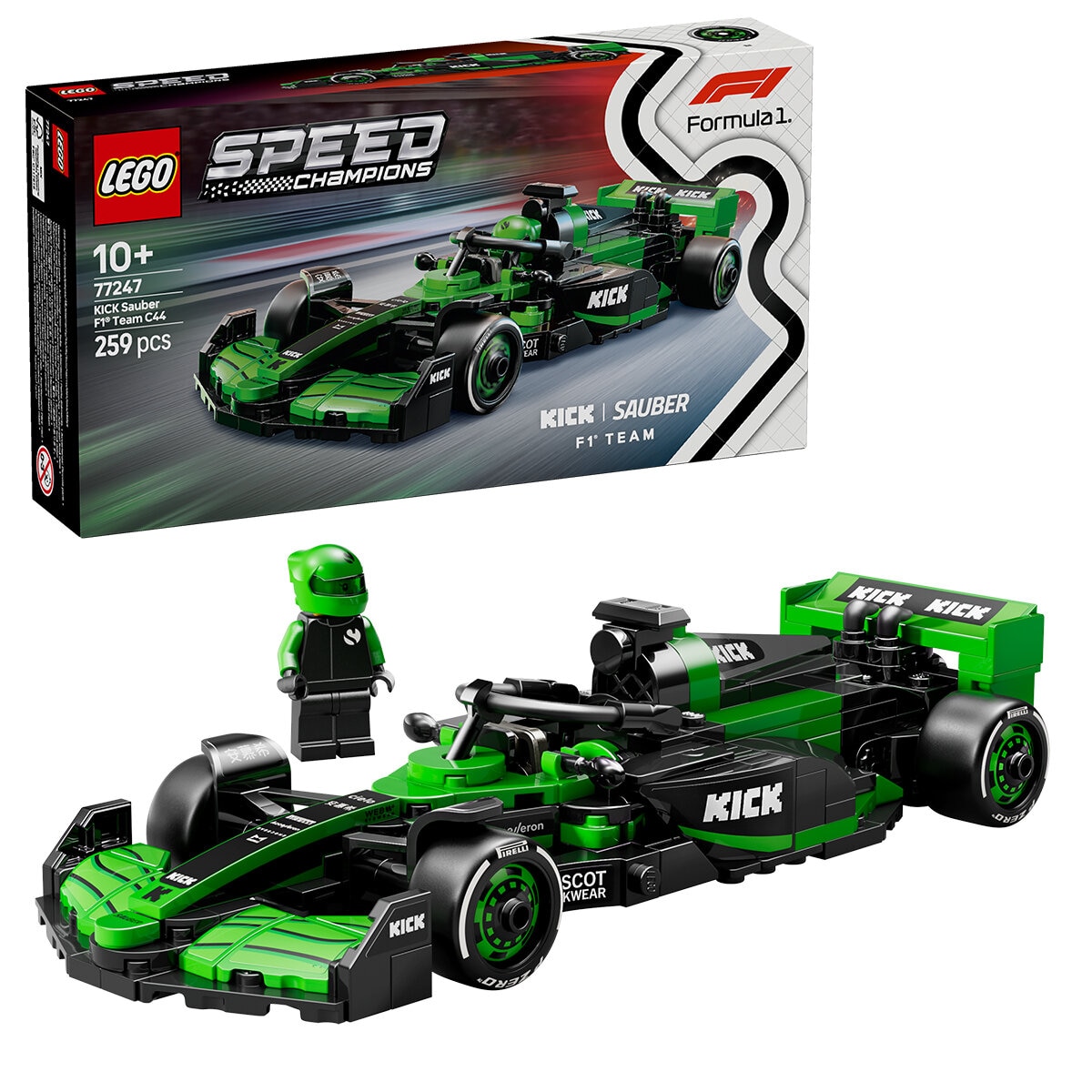 LEGO Speed Champions KICK Sauber F1 Team C44 Race Car 77247 LEGO Speed Champions KICK Sauber F1 Team C44 Race Car 77247