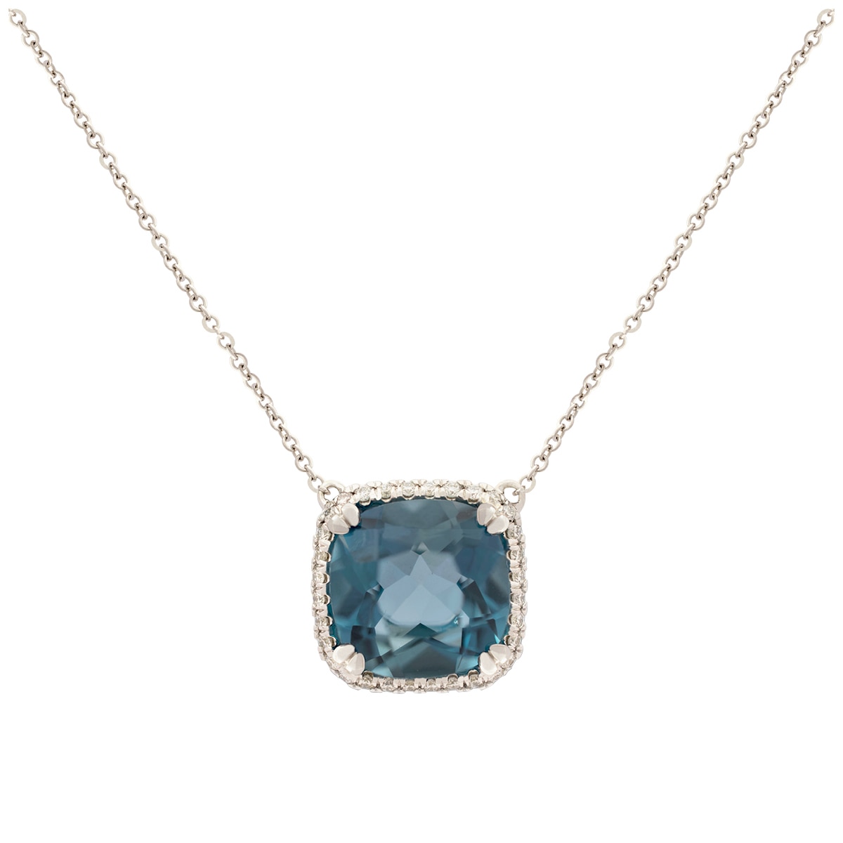 costco blue topaz necklace