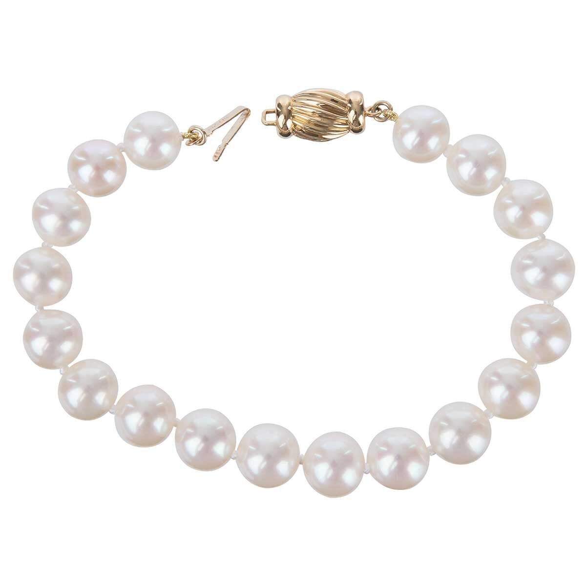 14KT Yellow Gold Freshwater Pearl Bracelet