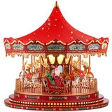 Mr Christmas Nostalgic Deluxe Glass Embellished Carousel