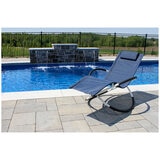 Single Orbital Outdoor Lounger Navy White