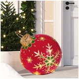 Oversized Christmas Ornament with LED Lights