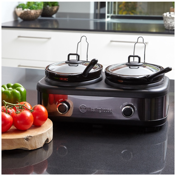 Westinghouse Slow Cooker with Auto Function 2 x 2.5L WHSC06KS Costco