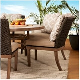 Agio Sebastian Woven Bench Dining Set 4 Piece