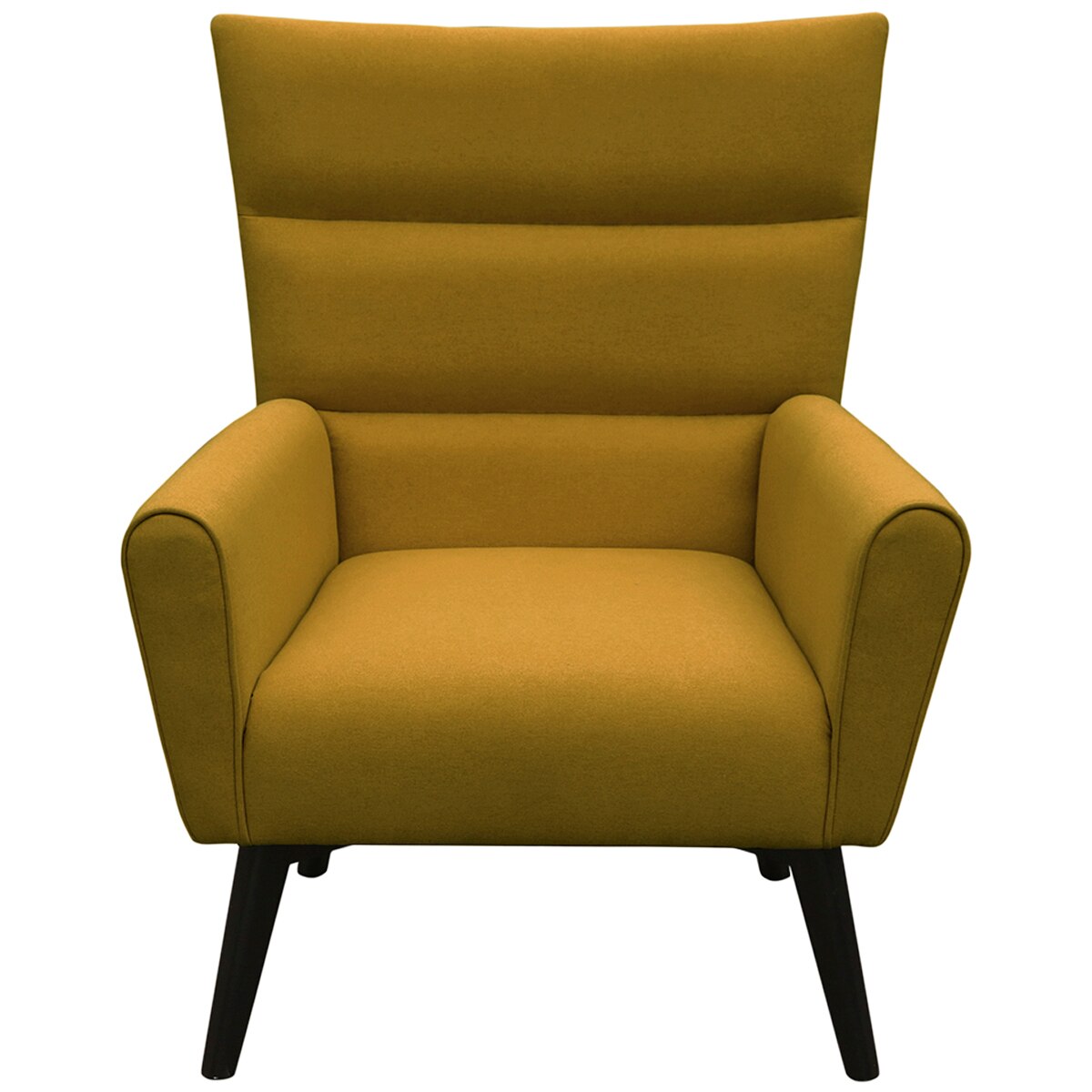 yellow high back accent chair