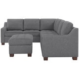 Thomasville 3 Piece Fabric Sectional with Storage Ottoman/