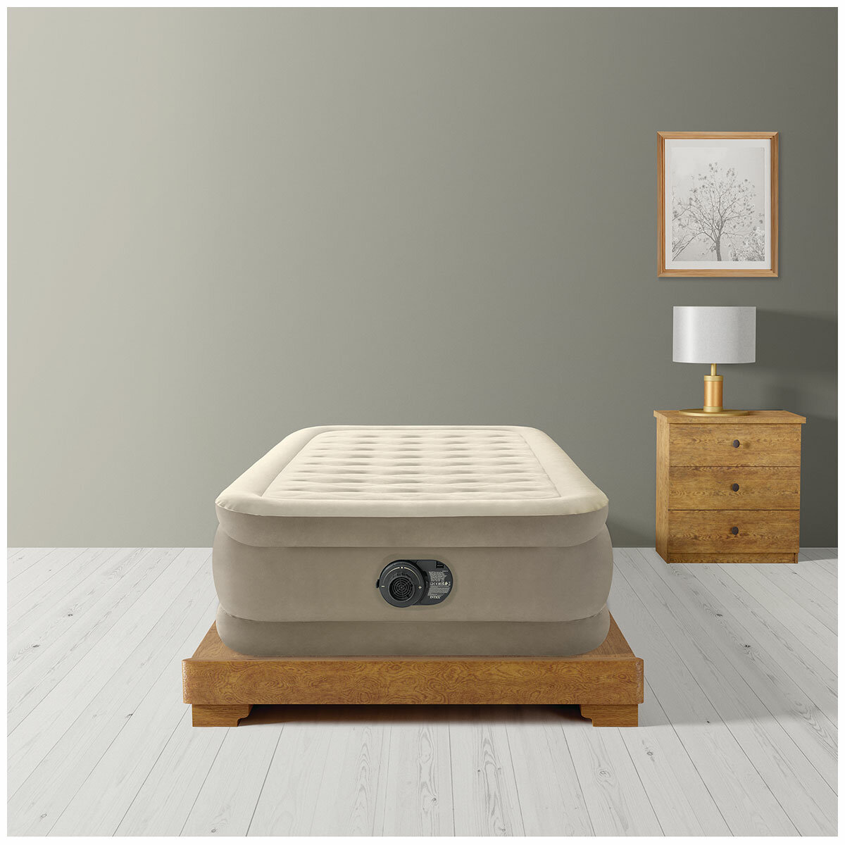 Intex Twin Ultra Plush Airbed With Fiber-Tech Rp Intex Twin Ultra Plush Airbed With Fiber-Tech Rp