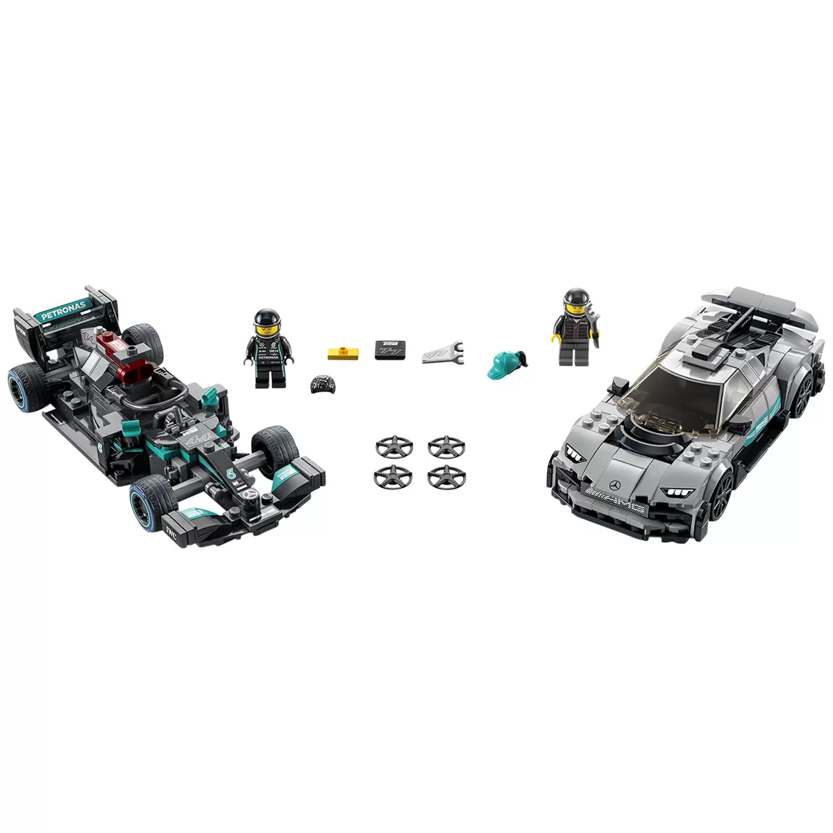 LEGO Speed Champions Mercedes-AMG F1 W12 E Performance and Mercedes-AMG Project One 76908