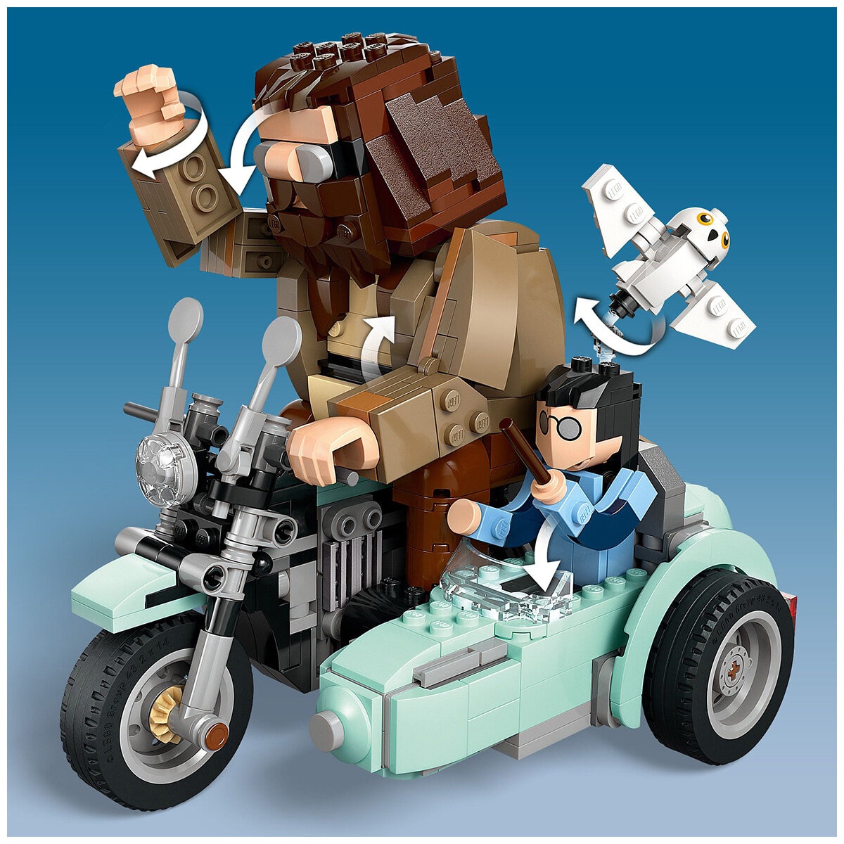 LEGO Harry Potter Hagrid & Harry’s Motorcycle Ride, Magical Toy 76443