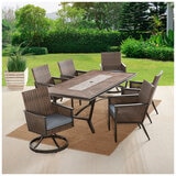 Agio Summerton 7 Piece Woven Dining Set