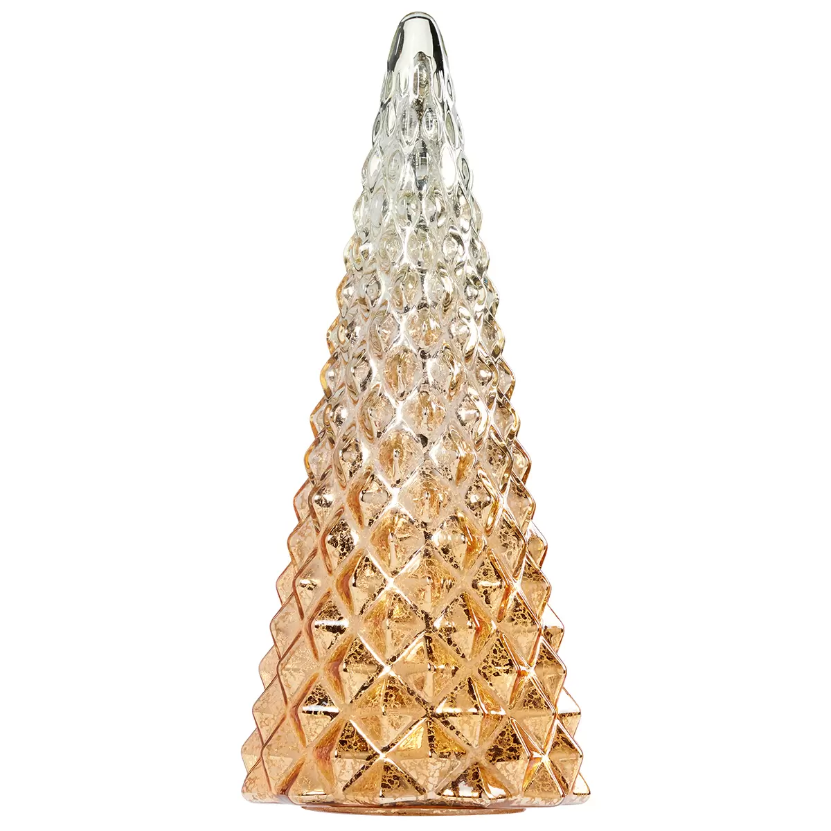 LED Holiday Glass Trees 5 Pack Gold