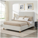 Thomasville Fabric Upholstered Queen Bed Beige