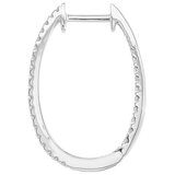 18KT White Gold 0.62 CTW Diamond Hoop Earrings