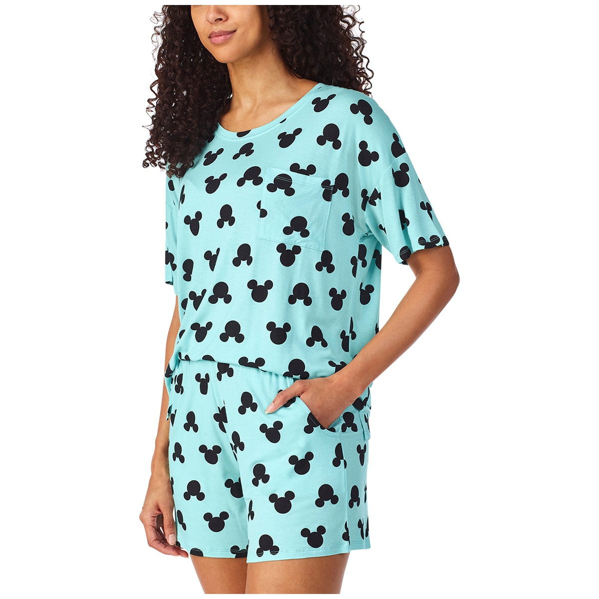 Disney Mickey & Minnie Women's Pyjama Set 2pc Blue