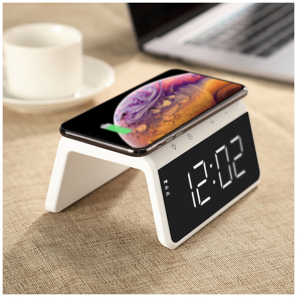 Rewyre Alarm Clock Wireless Charger SY-W0258WHT