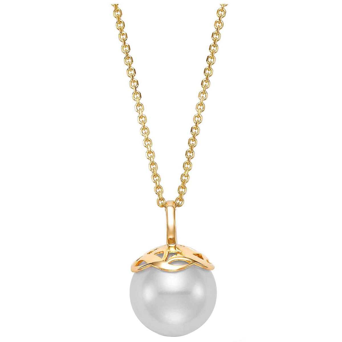 14KT Yellow Gold 10.5-11mm  Cultured Freshwater Pearl Pendant