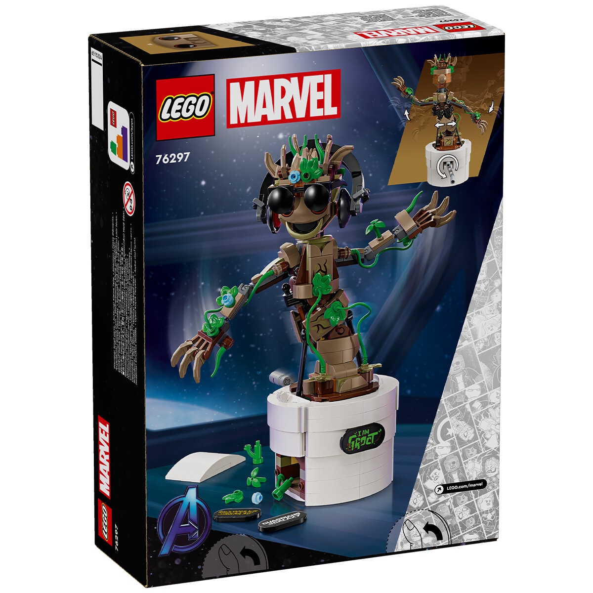 LEGO Marvel Dancing Groot Buildable Animated Toy 76297