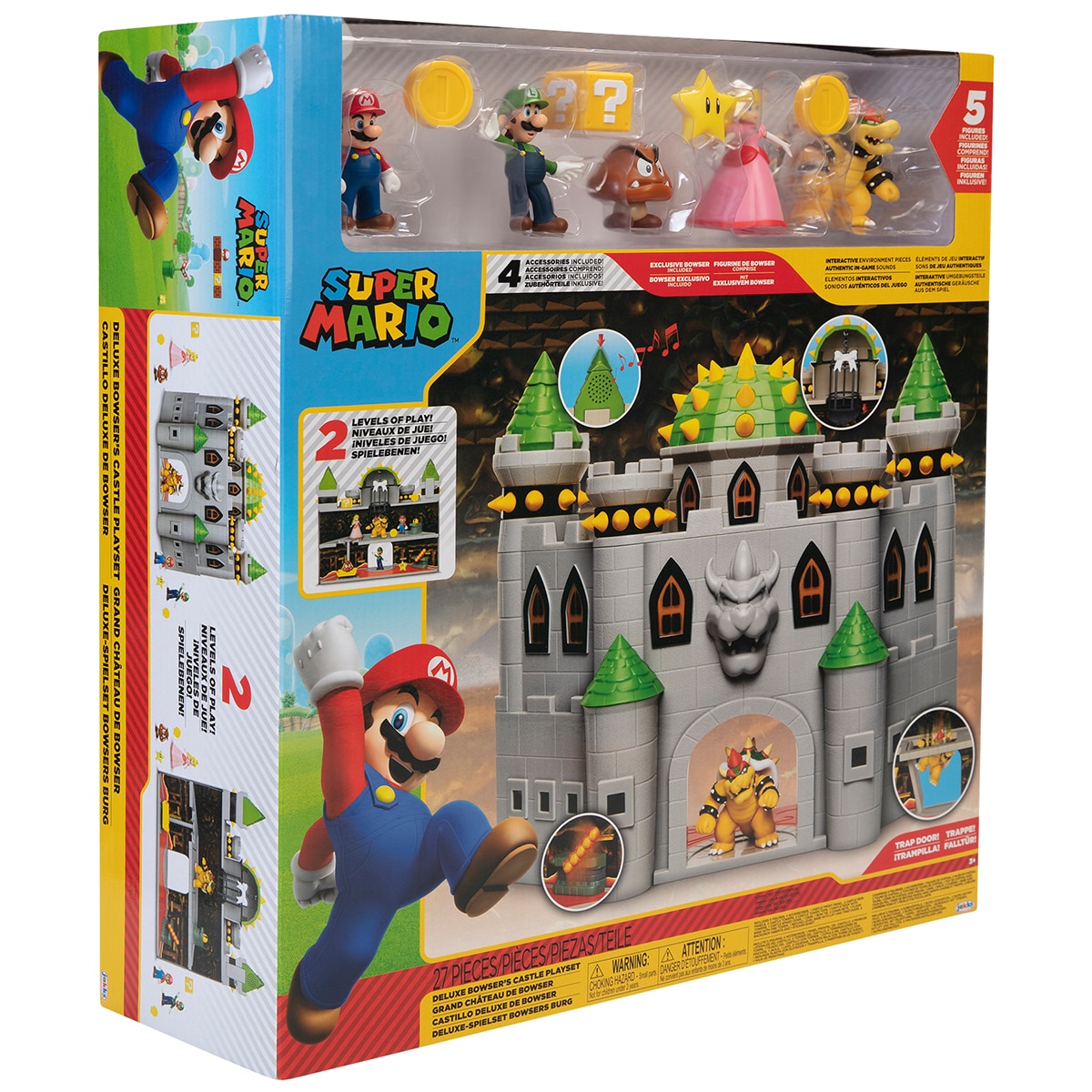 Super Mario Bros Bowser Deluxe Castle Playset Figures Nintendo | The ...