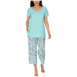 Carole Hochman 4 Piece Pyjama Set - Aqua