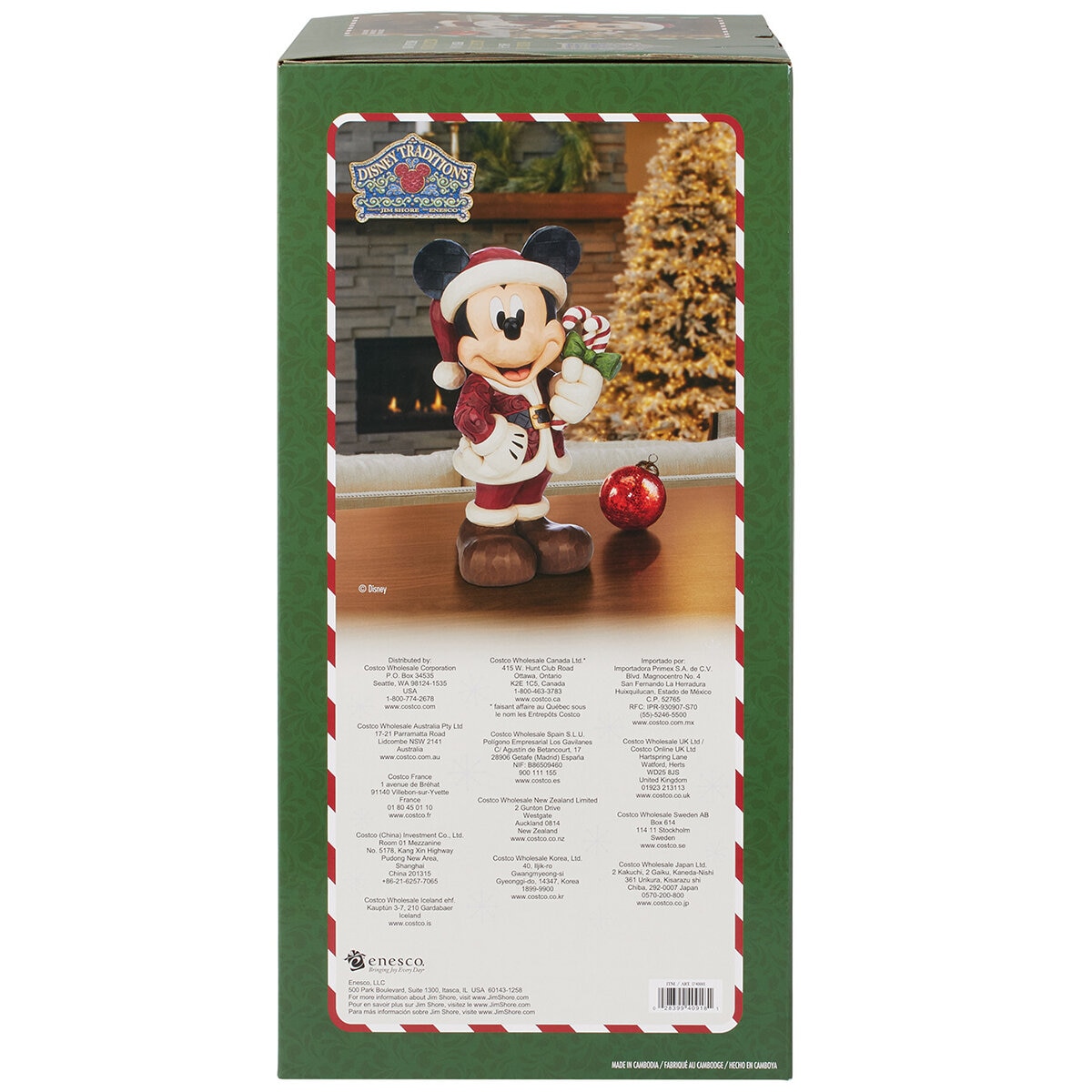 Disney Traditions Jim Shore Mickey Mouse With Candy Cane