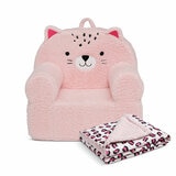 Cozee Kids' Animal Chair with Plush Blanket - Leopard Cozee Kids' Animal Chair with Plush Blanket - Leopard