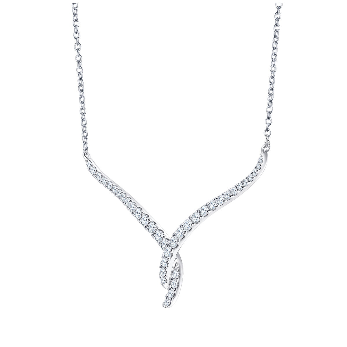 18KT White Gold 0.72ctw Diamond Necklace