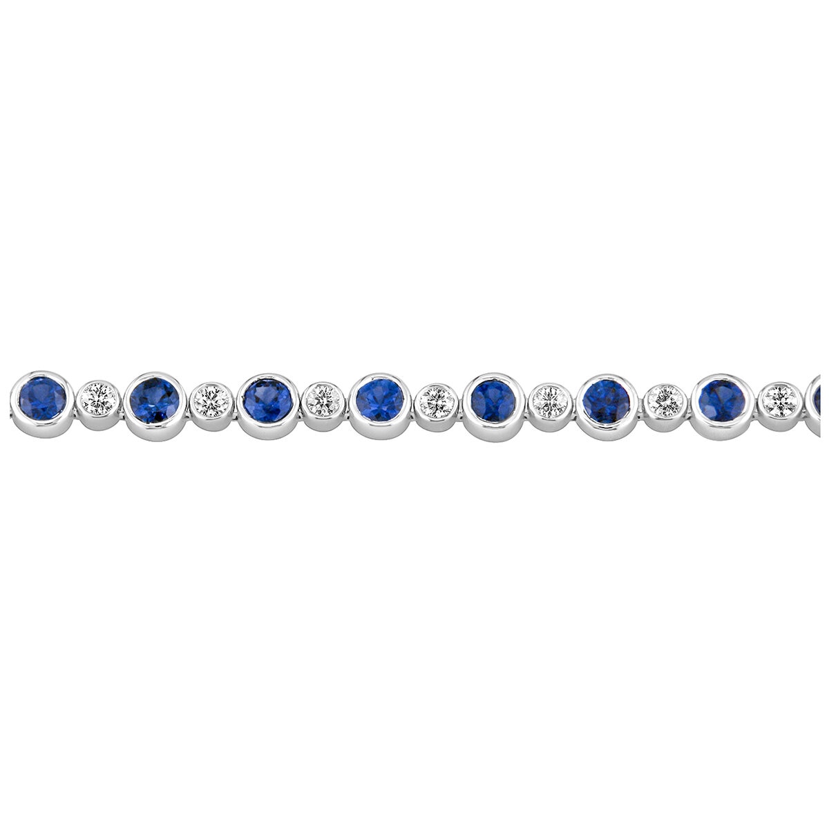 18KT WG 0.73CTW Diamond 3.22CTW Sapphire Bracelet