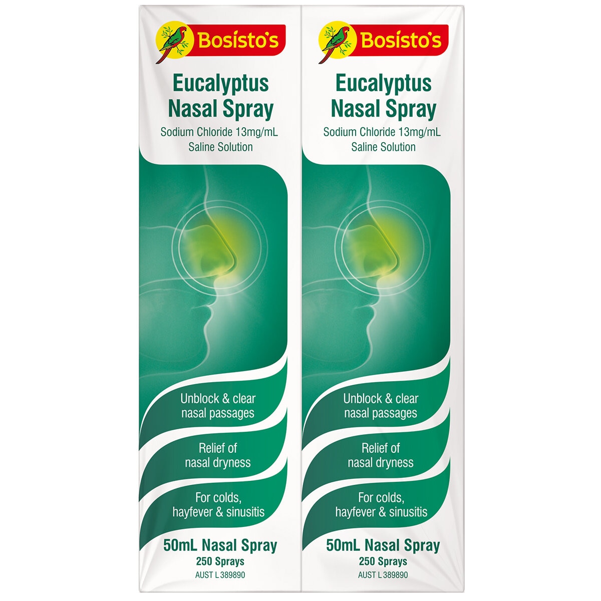 Bosisto's Eucalyptus Nasal Spray 2 x 50ml