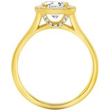 18KT Yellow Gold 1.22ctw Round Diamond Bridal Ring With 1.00ctw Centre