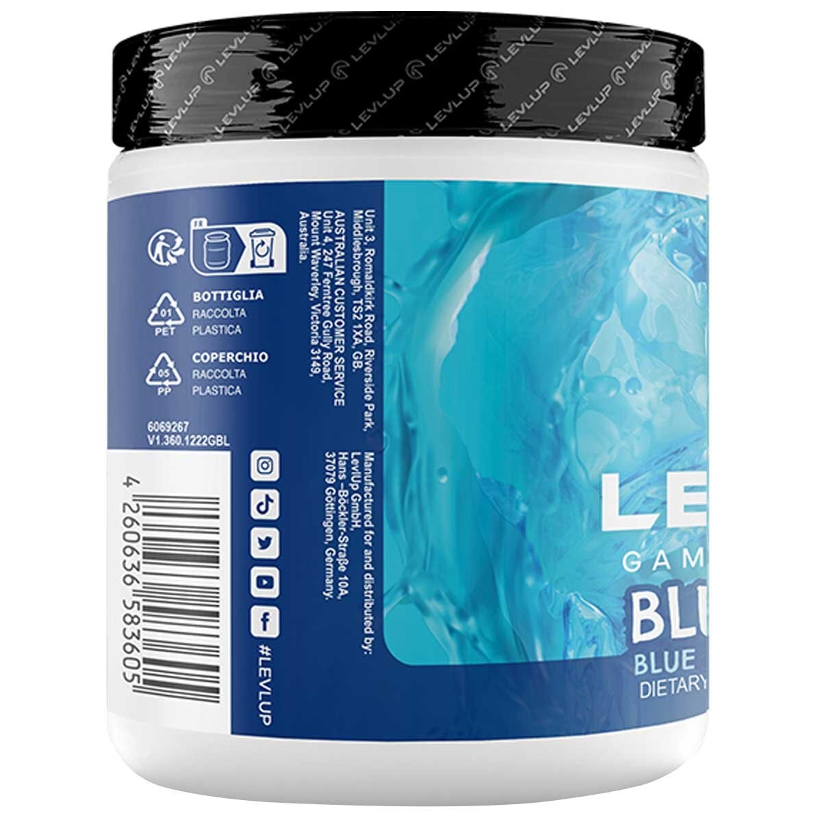 LEVLUP Booster 2 x 320g Blue Raspberry