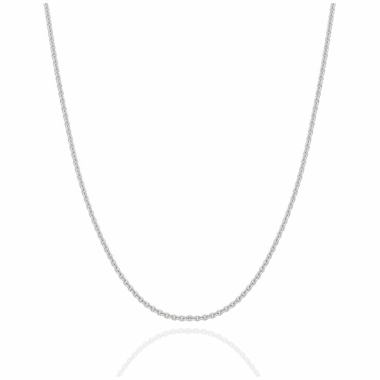 18KT White Gold Cable Chain 18KT White Gold Cable Chain