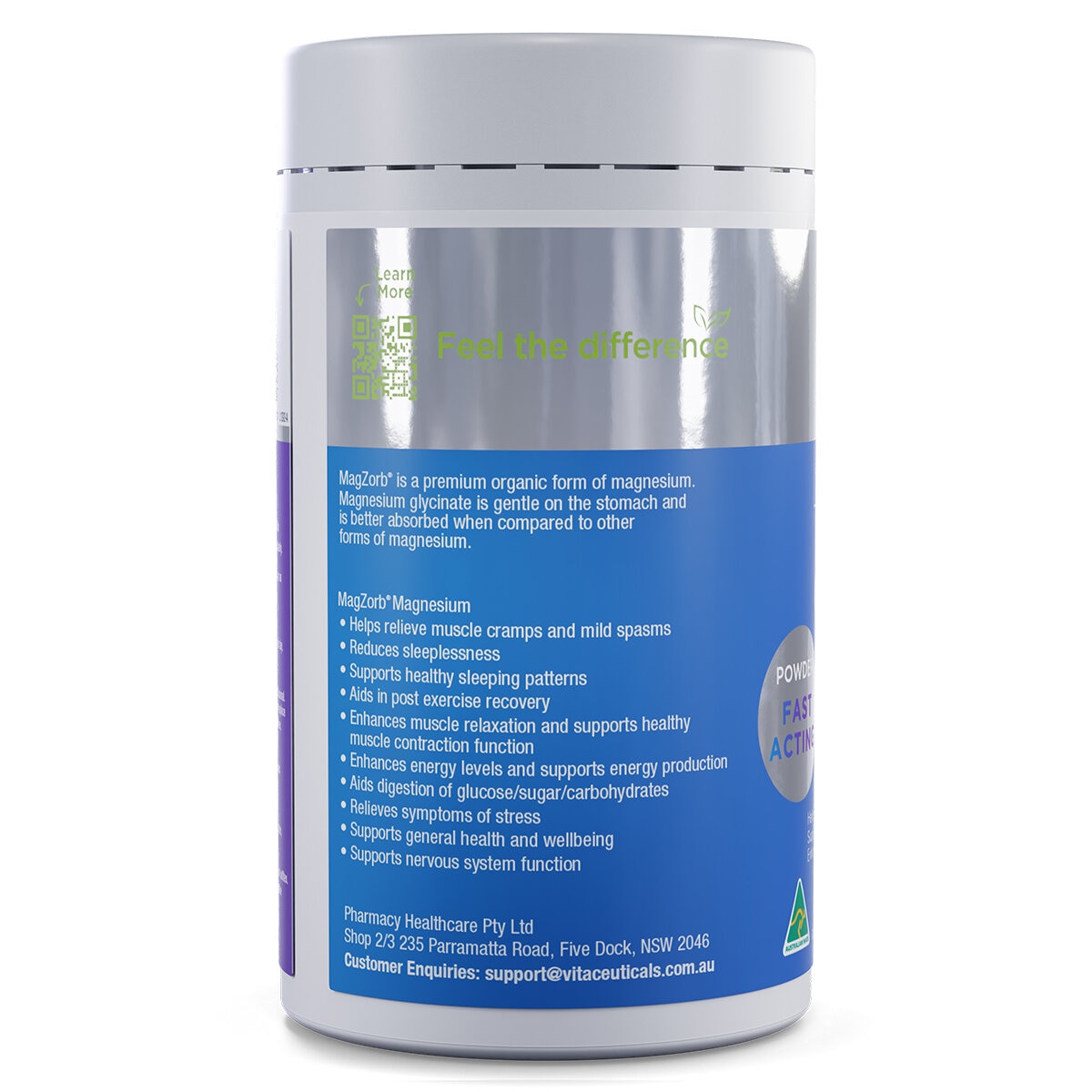 Vitaceuticals MagZorb Magnesium Glycinate 1000mg Powder 510g Vitaceuticals MagZorb Magnesium Glycinate 1000mg Powder 510g
