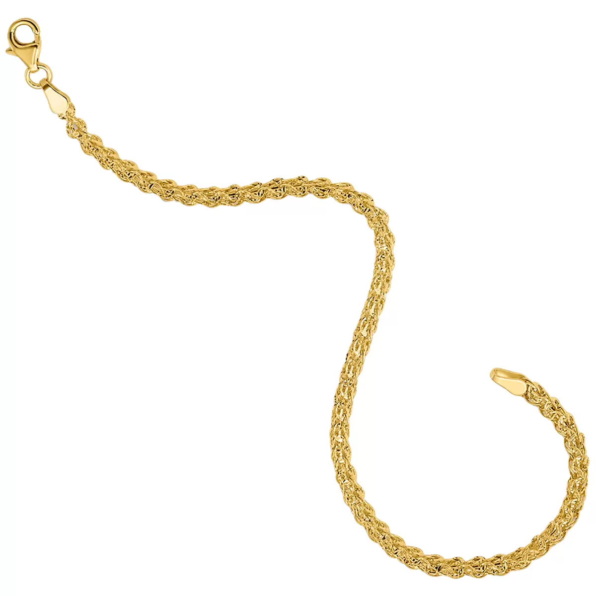 14KT Yellow Gold Rope Link Bracelet