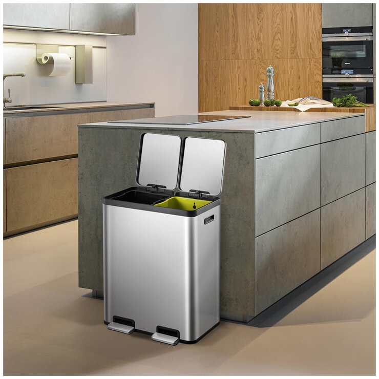 30L+30L Stainless steel Recycling Step Can 30L+30L Stainless steel Recycling Step Can
