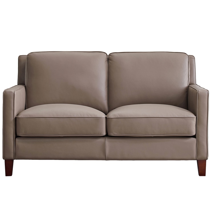 Prospera Home West Park Leather Loveseat Taupe Costco Australia