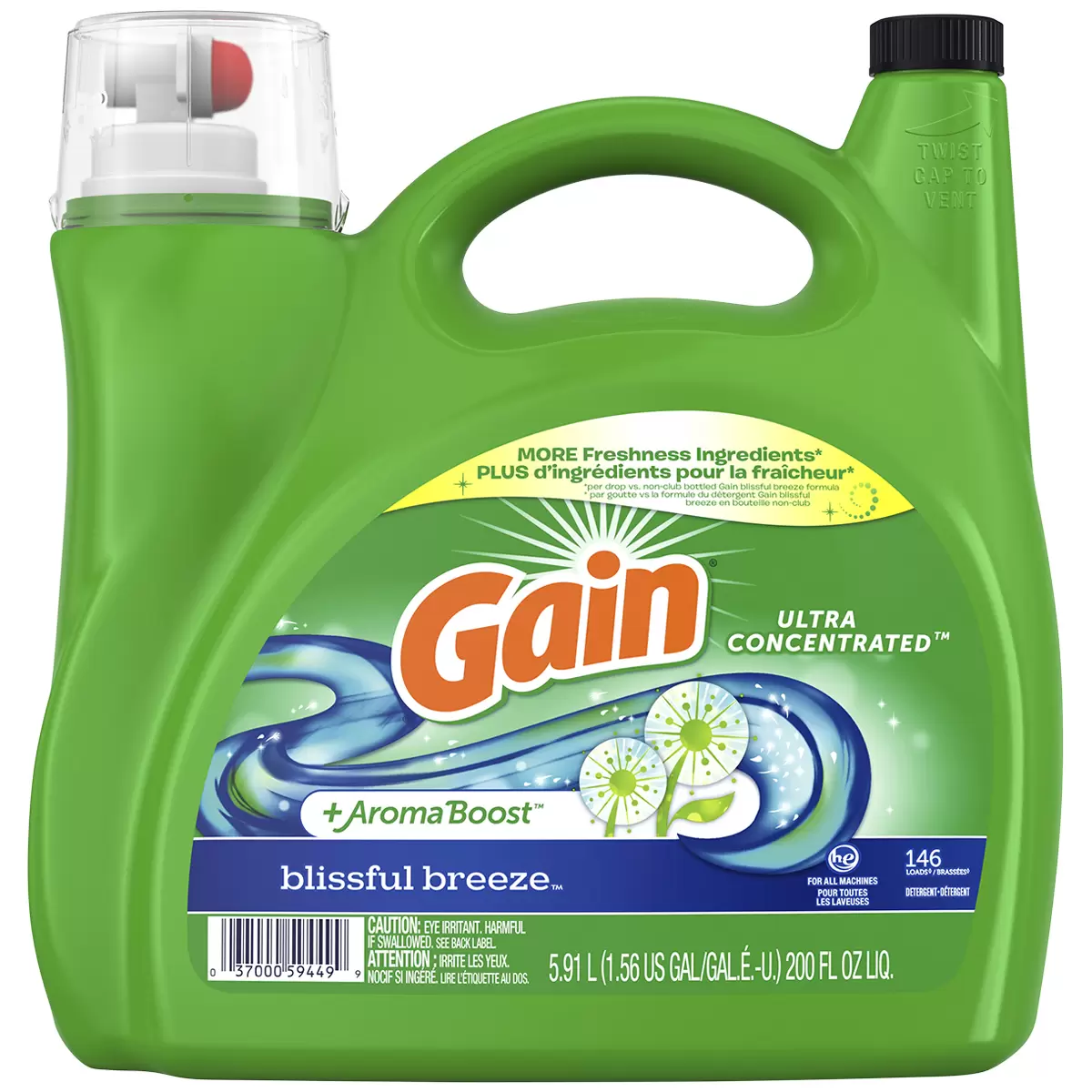 Gain Ultra Concentrated Blissful Breeze Laundry Liquid 5.91L