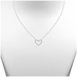 18KT White Gold 0.25ctw Round Diamond Heart Pendant