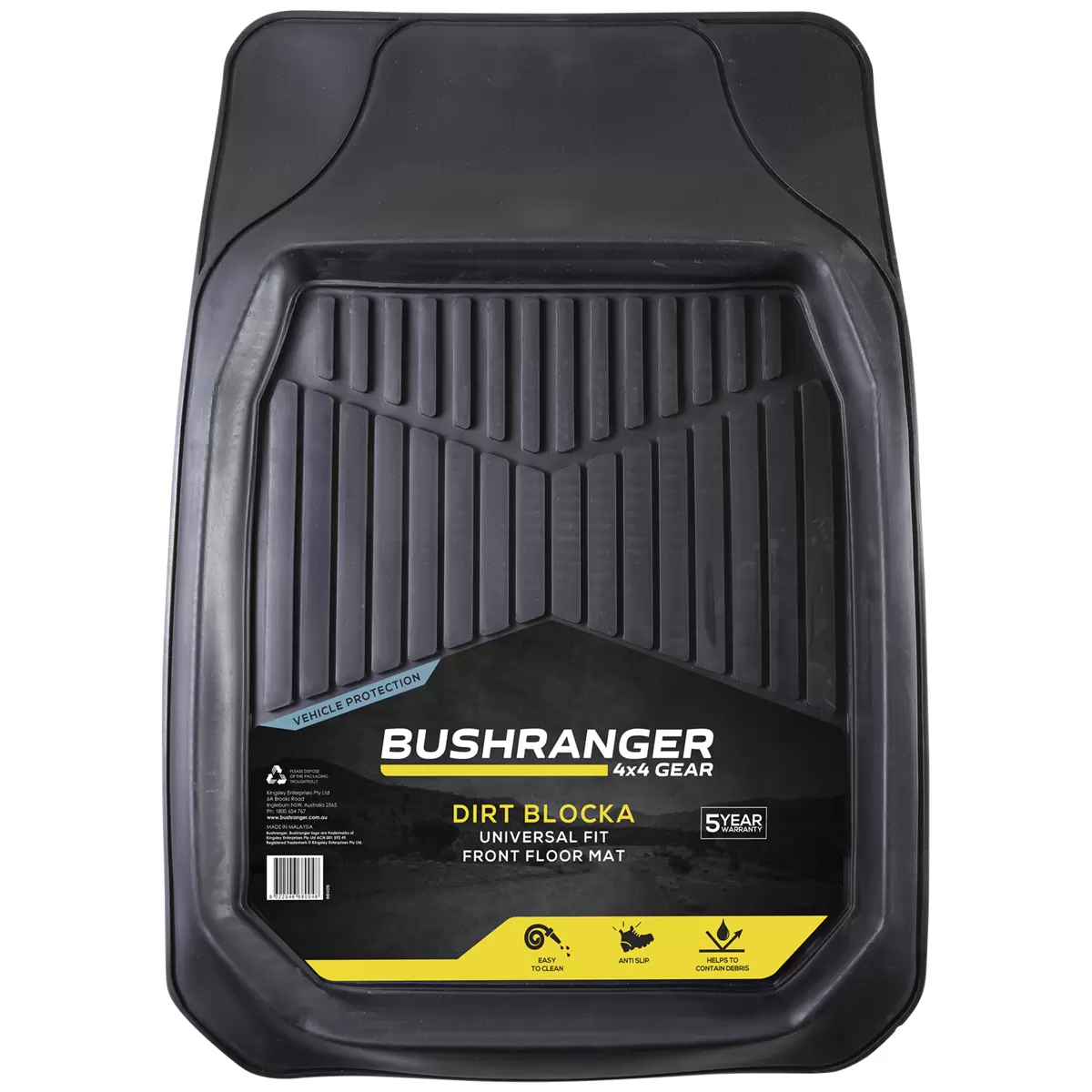 Bushranger Dirt Blocka Floor Mats Front & Rear Combo