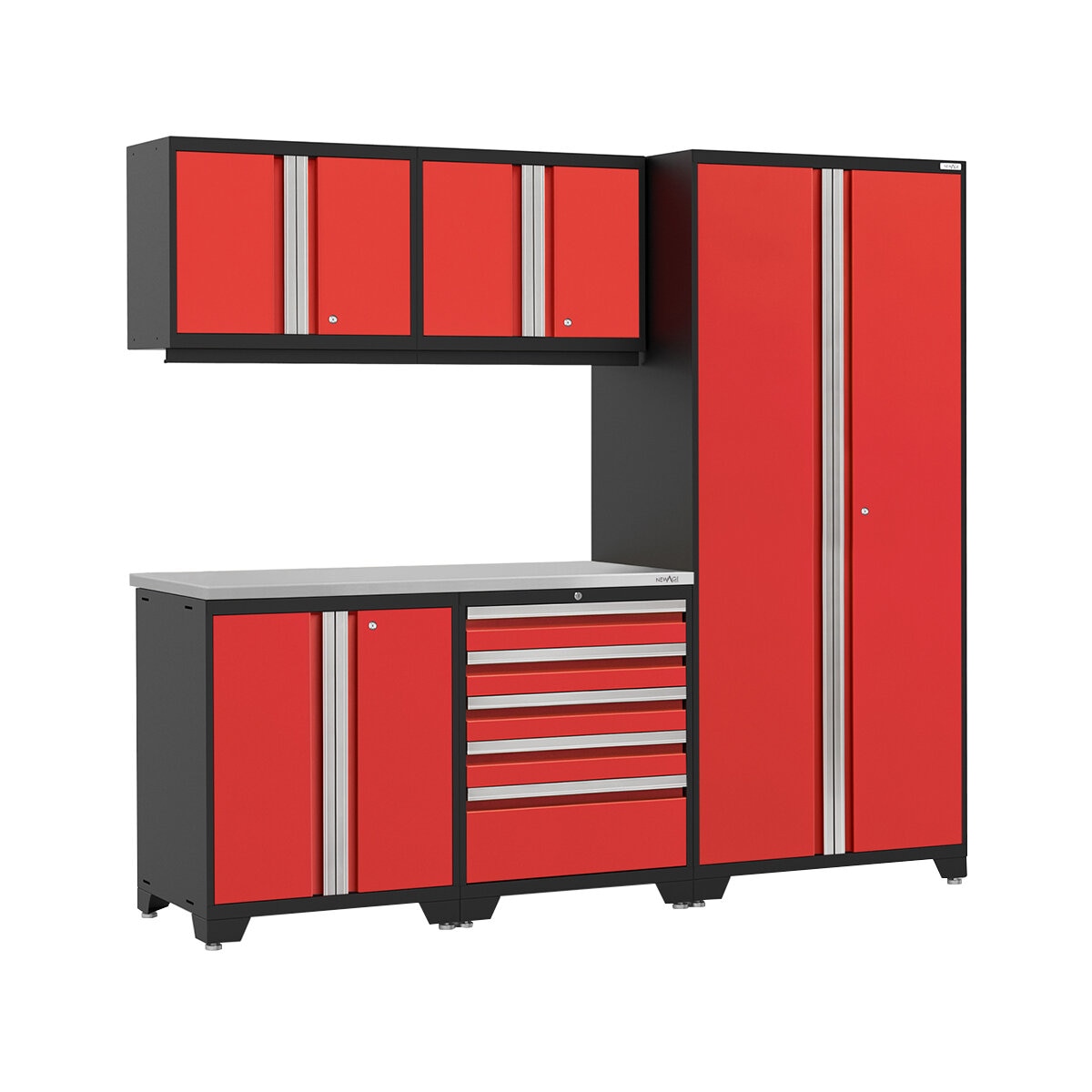 NewAge Pro 3.0 Storage Cabinet 6-piece Set 59815 Red