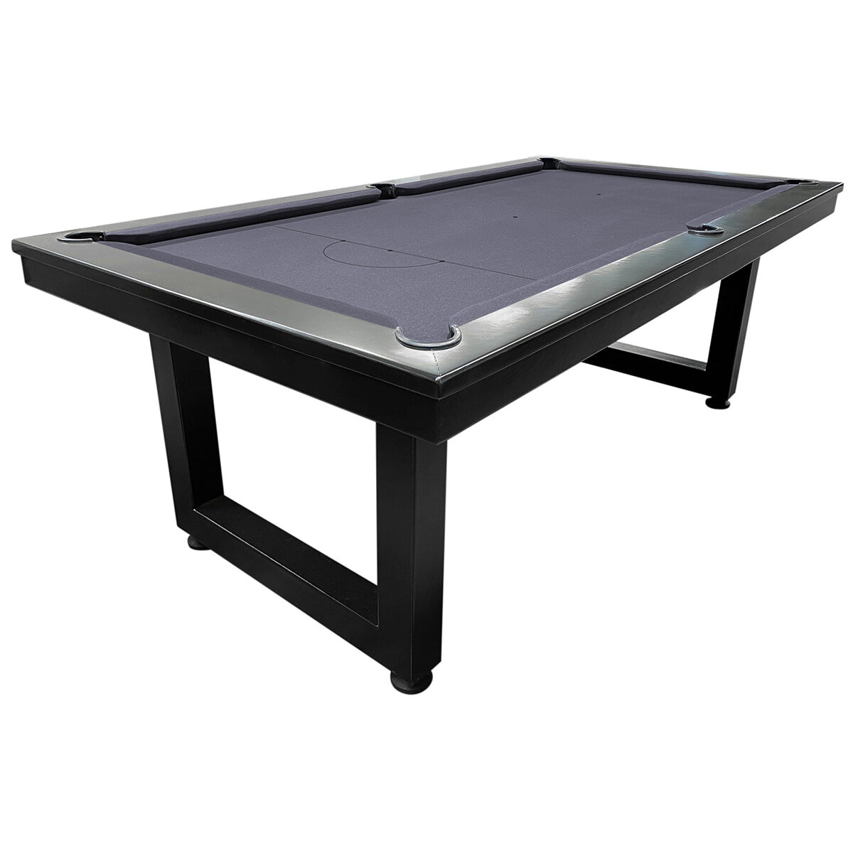 All Table SportsOdyssey 8ft Pool Table Black Wood Charcoal Felt