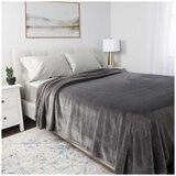 Kirkland Signature Plush Blanket Queen Charcoal