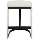 Café Lighting Brooke Black Kitchen Stool Natural