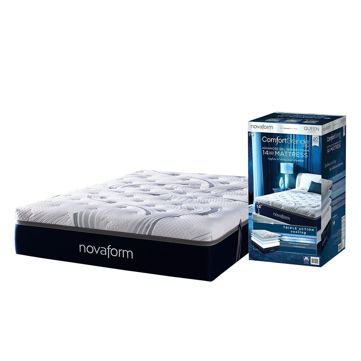 Novaform Comfort Grande Advanced Gel Memory Foam Queen Mattress