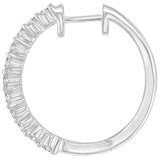 18KT White Gold 1.00ctw Diamond Hoop Earrings