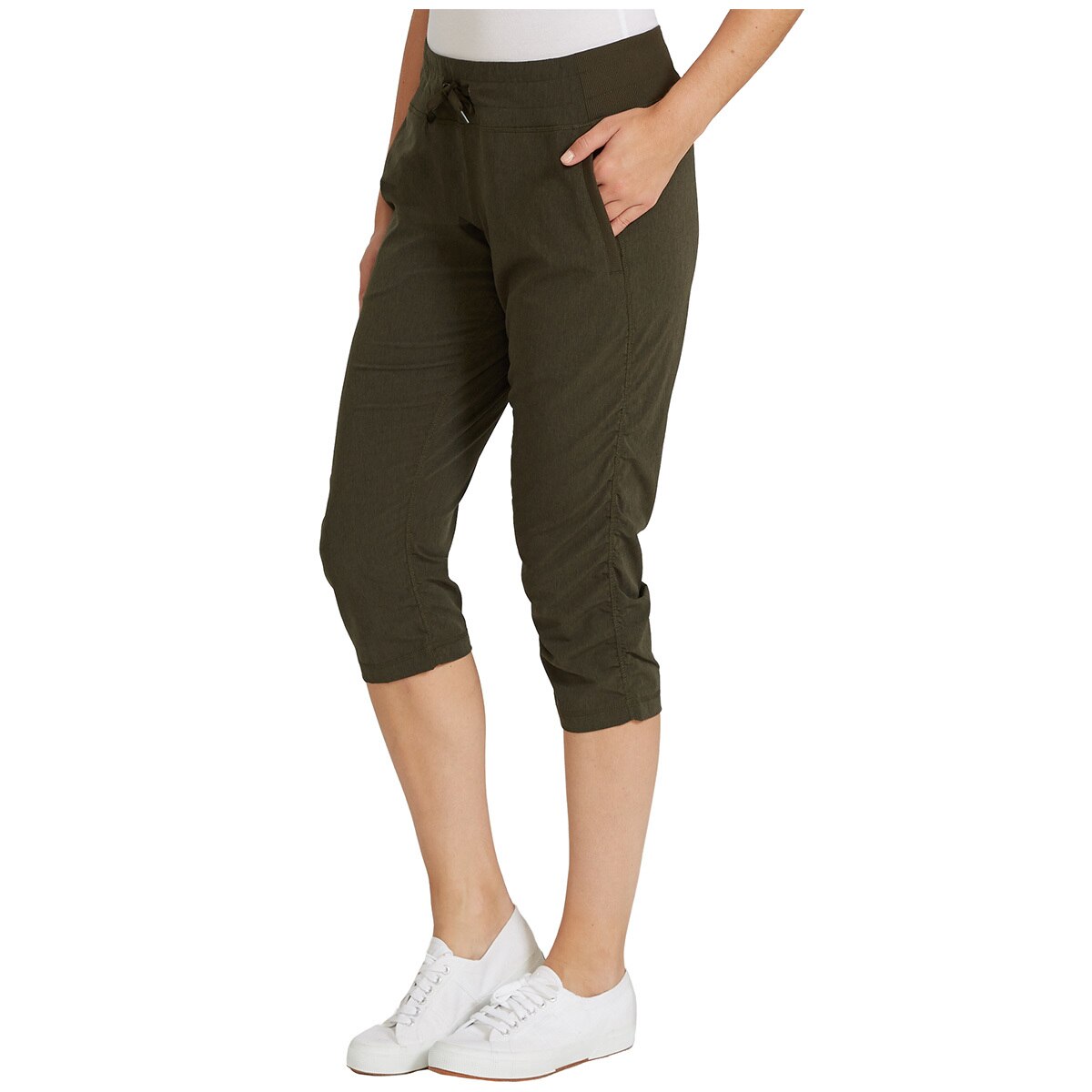 Kirkland Signature Women's Woven Capri Pants Heather | Costco Australia